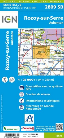 Picardie 1:25.000 - Topographische Karte Frankreich Série Bleue