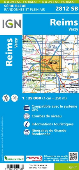 Champagne Nord 1:25.000 - Topographische Karte Frankreich