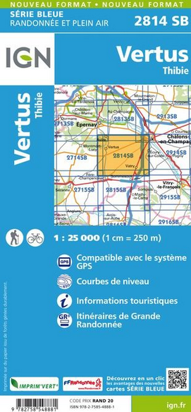 Champagne Nord 1:25.000 - Topographische Karte Frankreich