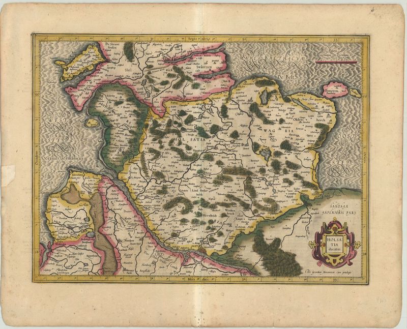 Holstein nach 1609 von Gerard Mercator