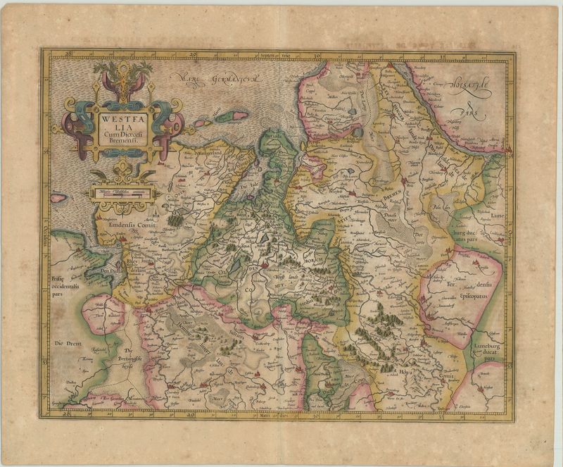 Ostfriesland ab 1609 von Gerard Mercator