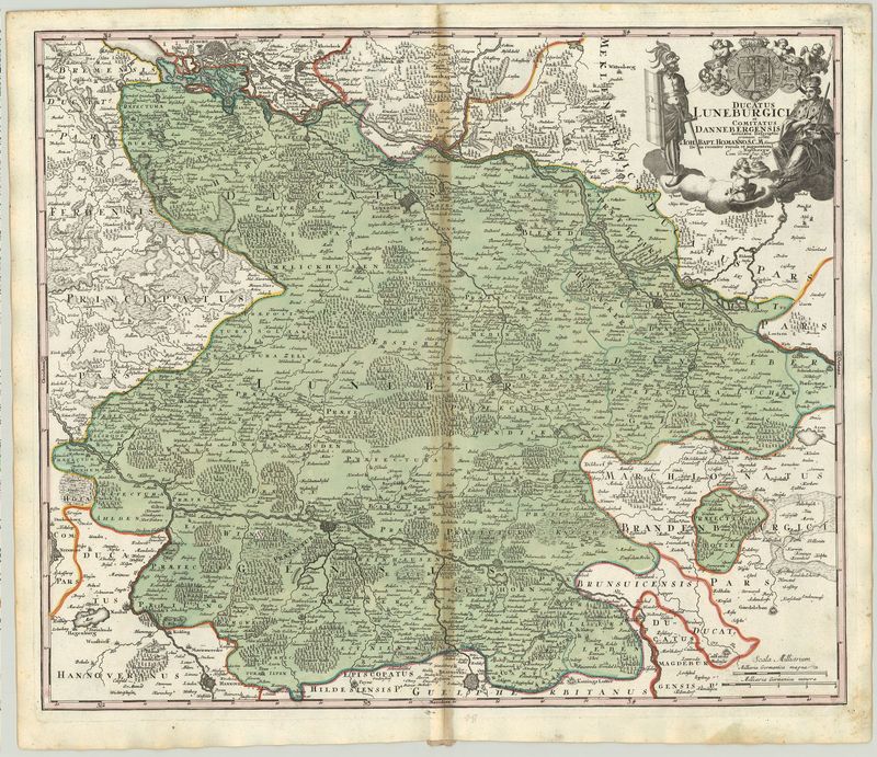 Lüneburg um das Jahr 1720 von Johann Baptist Homann