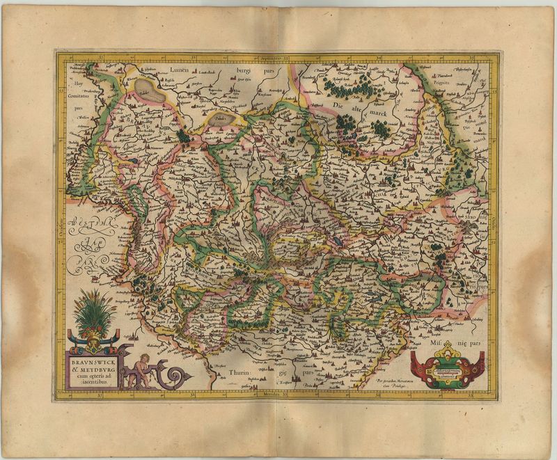 Braunschweig im Jahr 1609 von Gerard Mercator