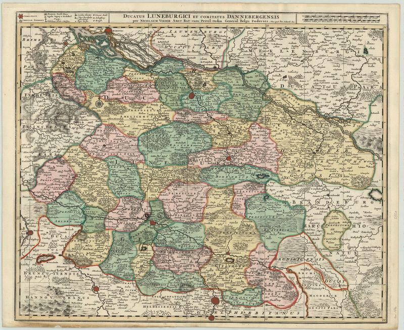 Lüneburg um das Jahr 1740 von Nicolaus Visscher