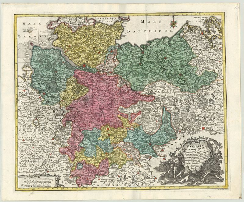 2845   Lotter, Tobias Conrad: Saxoniae Inferioris Circulus, exhibens Ducatus Brunswic.  1761
