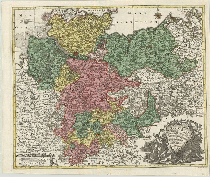Niedersachsen im Jahr 1761 von Tobias Conrad Lotter