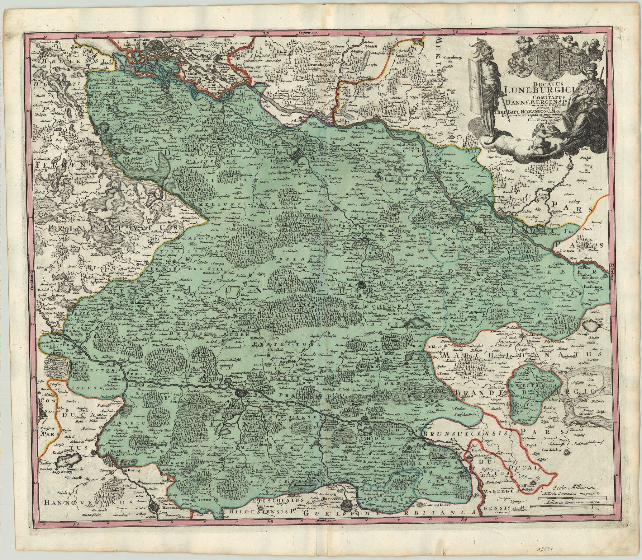 Lüneburg im Jahr 1729 von Johann Baptist Homann