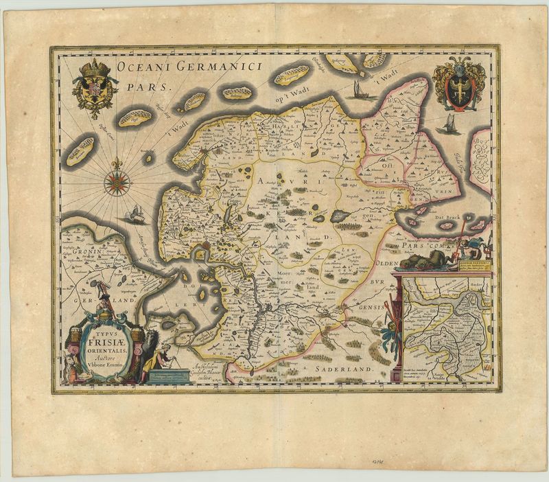 R2855   Blaeu, Joan: Typus Frisiae Orientalis   1662