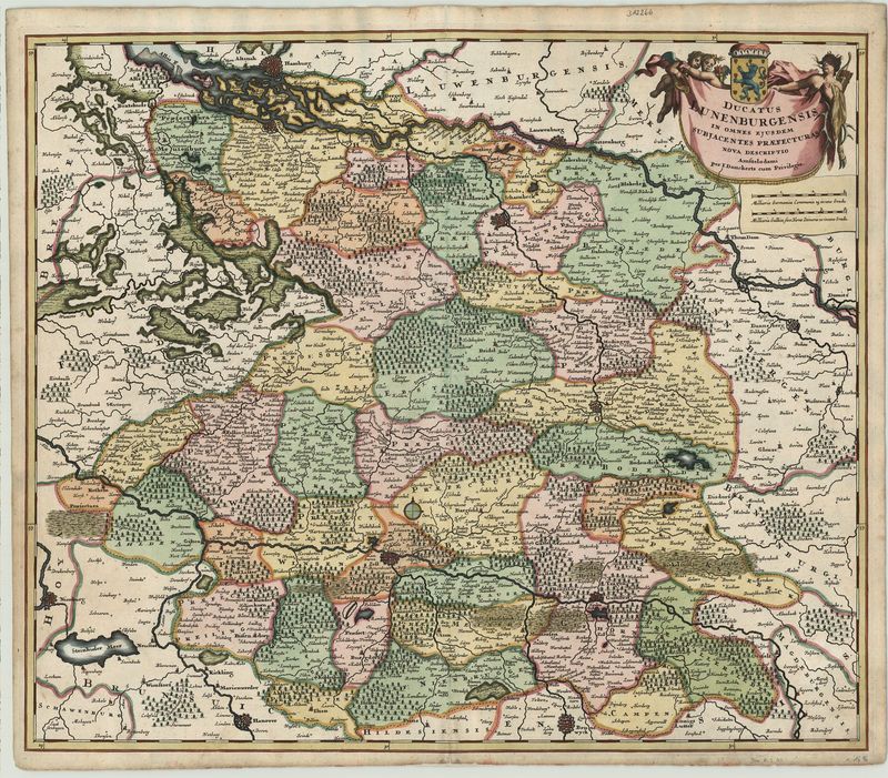 Lüneburg im Jahr 1696 von Justus Danckerts
