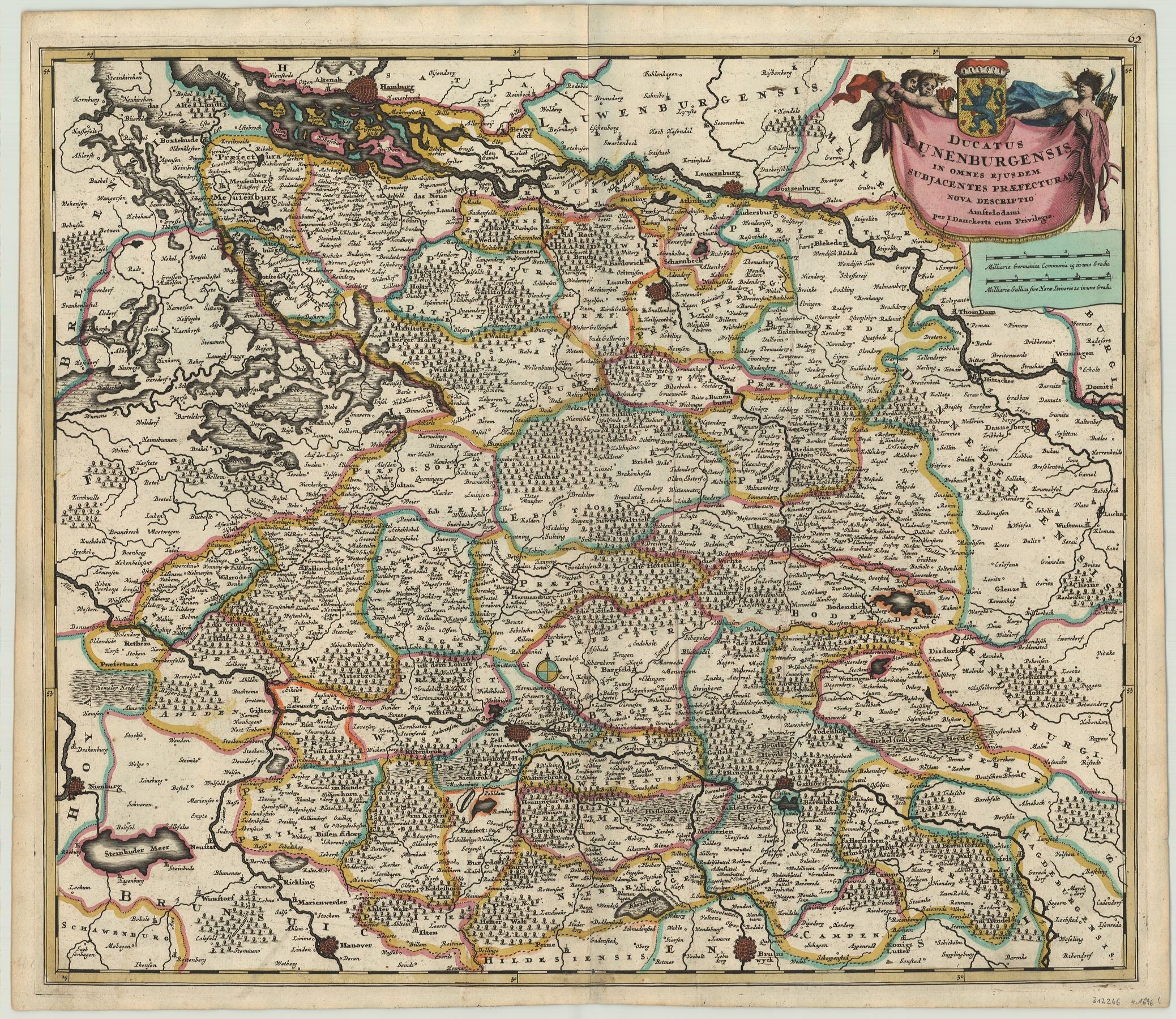 Lüneburg im Jahr 1696 von Justus Danckert