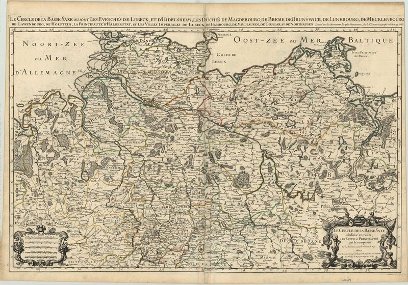 Niedersachsen im Jahr 1681 von Alexis-Hubert Jaillot