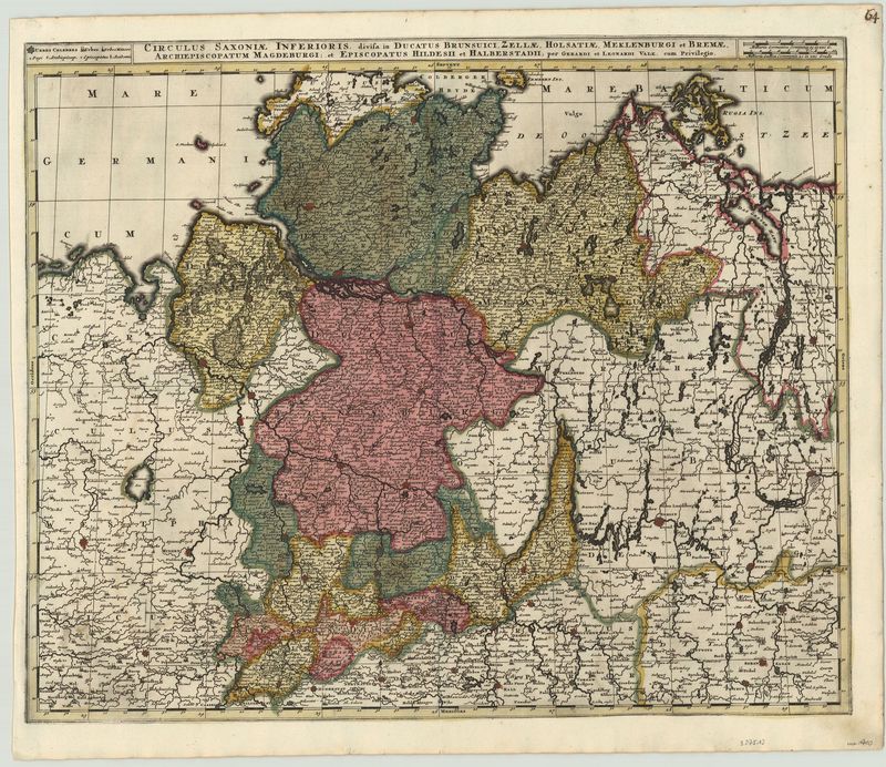Niedersachsen im Jahr 1700 von Gerard Valk