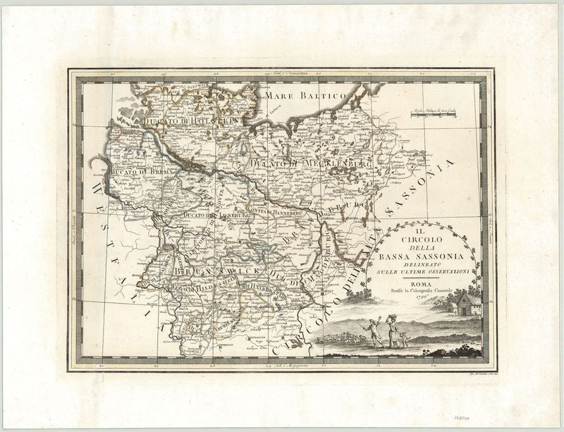 Norddeutschland im Jahr 1796 von Giovanni Maria Cassini