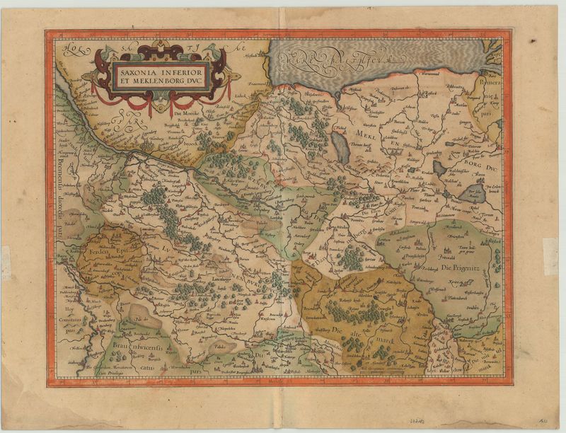 Niedersachsen-Mecklenburg im Jahr 1623 von Gerard Mercator