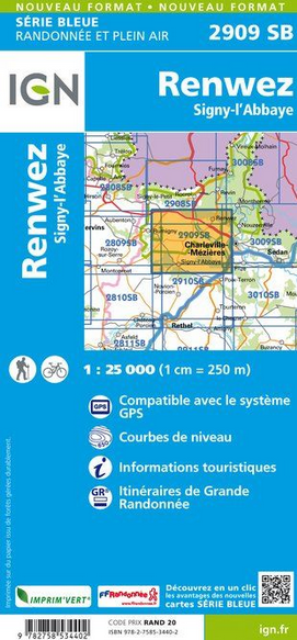 Champagne Nord 1:25.000 - Topographische Karte Frankreich