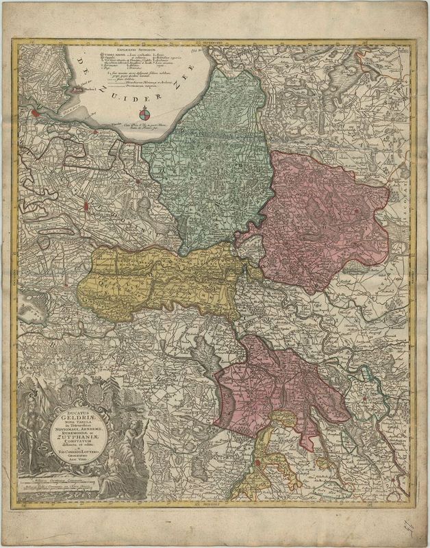 Niederlandkarte um das Jahr 1760 von Tobias Conrad Lotter