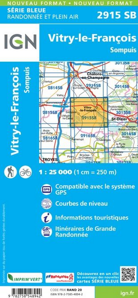 Champagne Nord 1:25.000 - Topographische Karte Frankreich