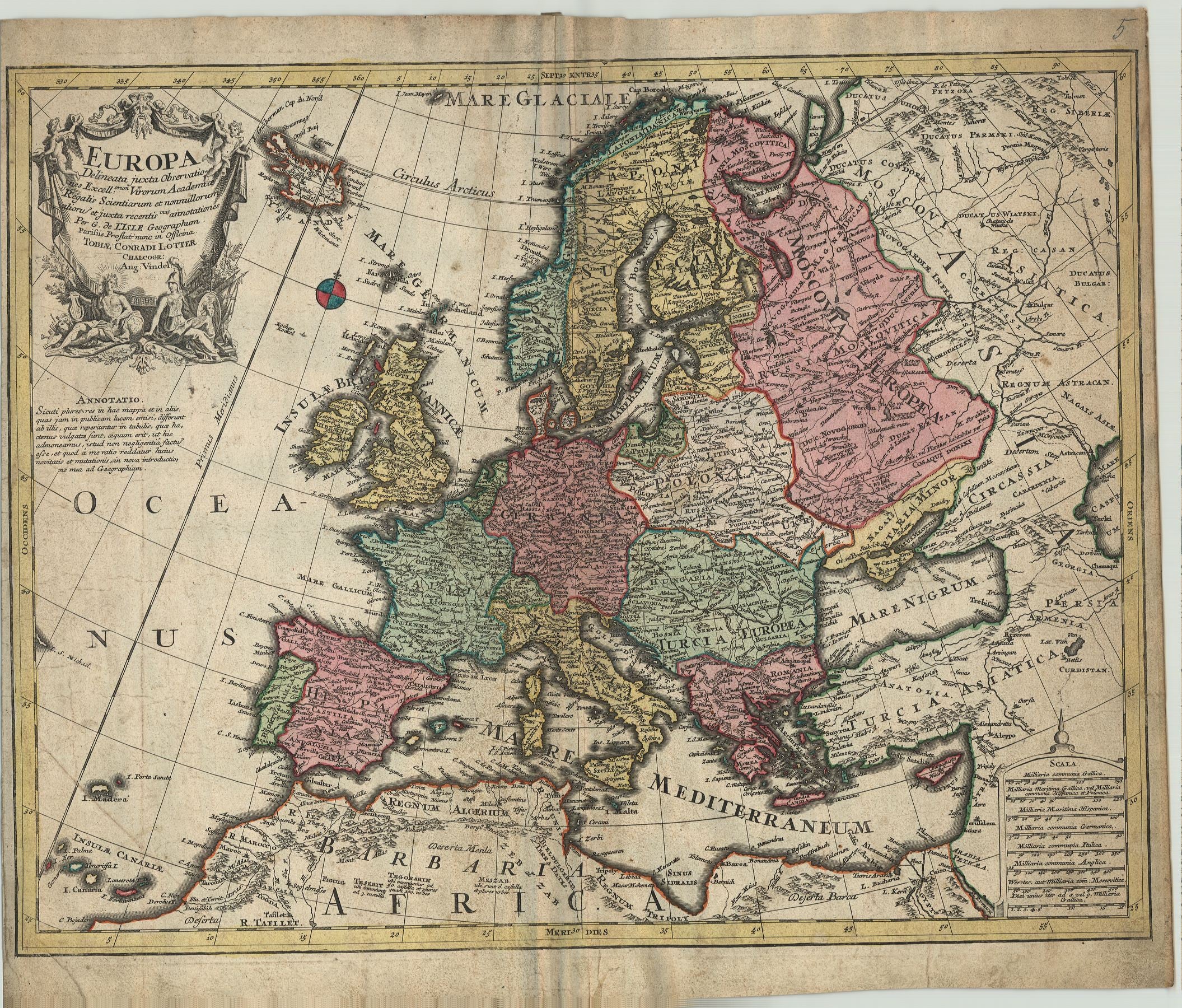 Europa in der Zeit um 1760 von Tobias Conrad Lotter