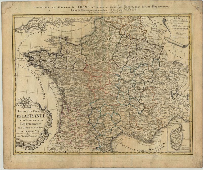 Frankreich im Jahr 1791 von Homann Erben