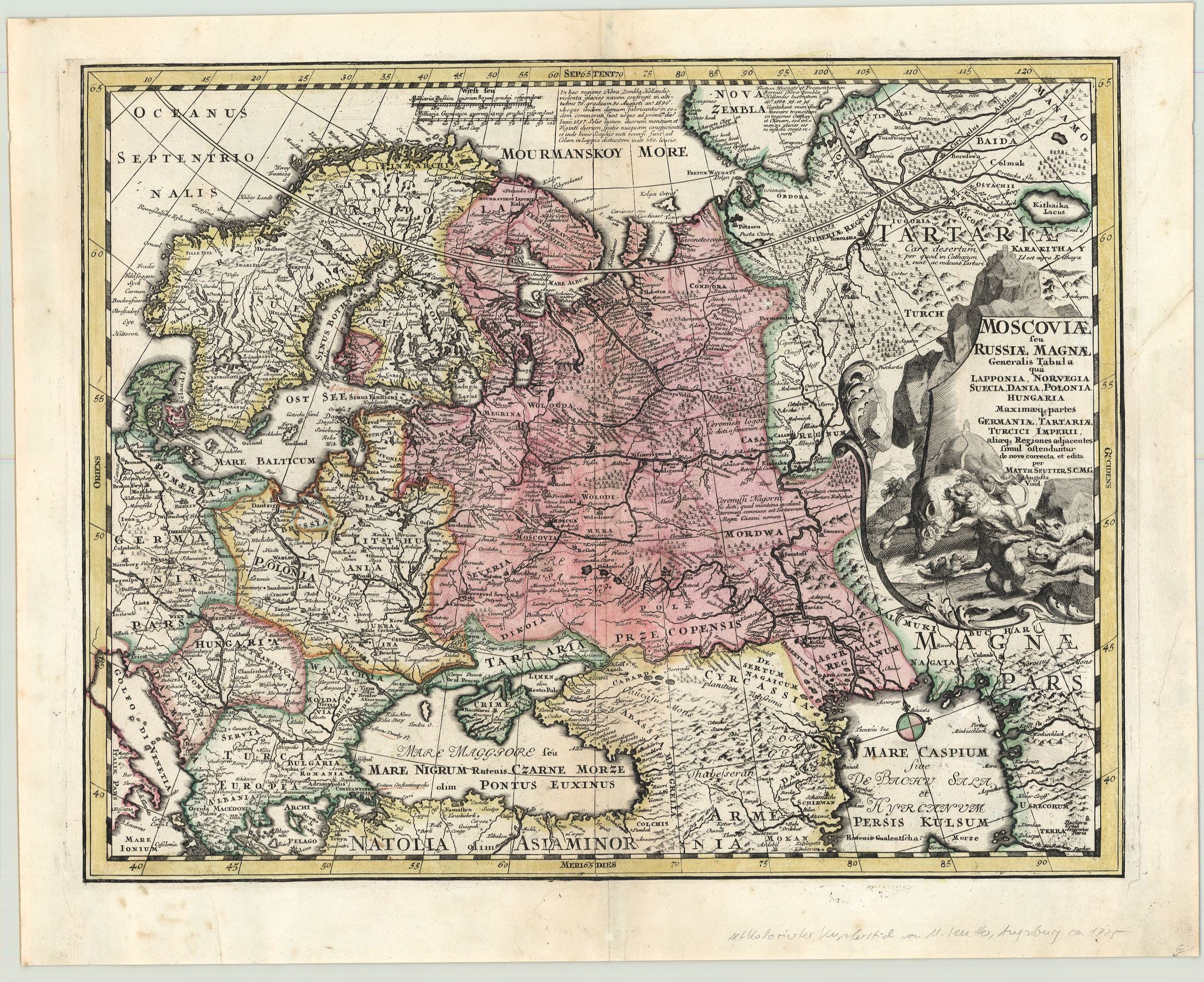 Russland um das Jahr 1725 von Matthias Seutter