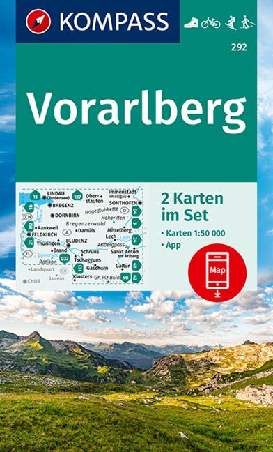 292 Vorarlberg 1:50000 - Kompass Wanderkarten