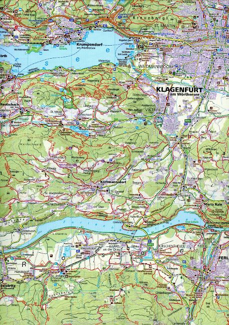 294 Klagenfurt und Umgebung 1:50.000 - KOMPASS Wanderkarte  (2 Karten im Set)