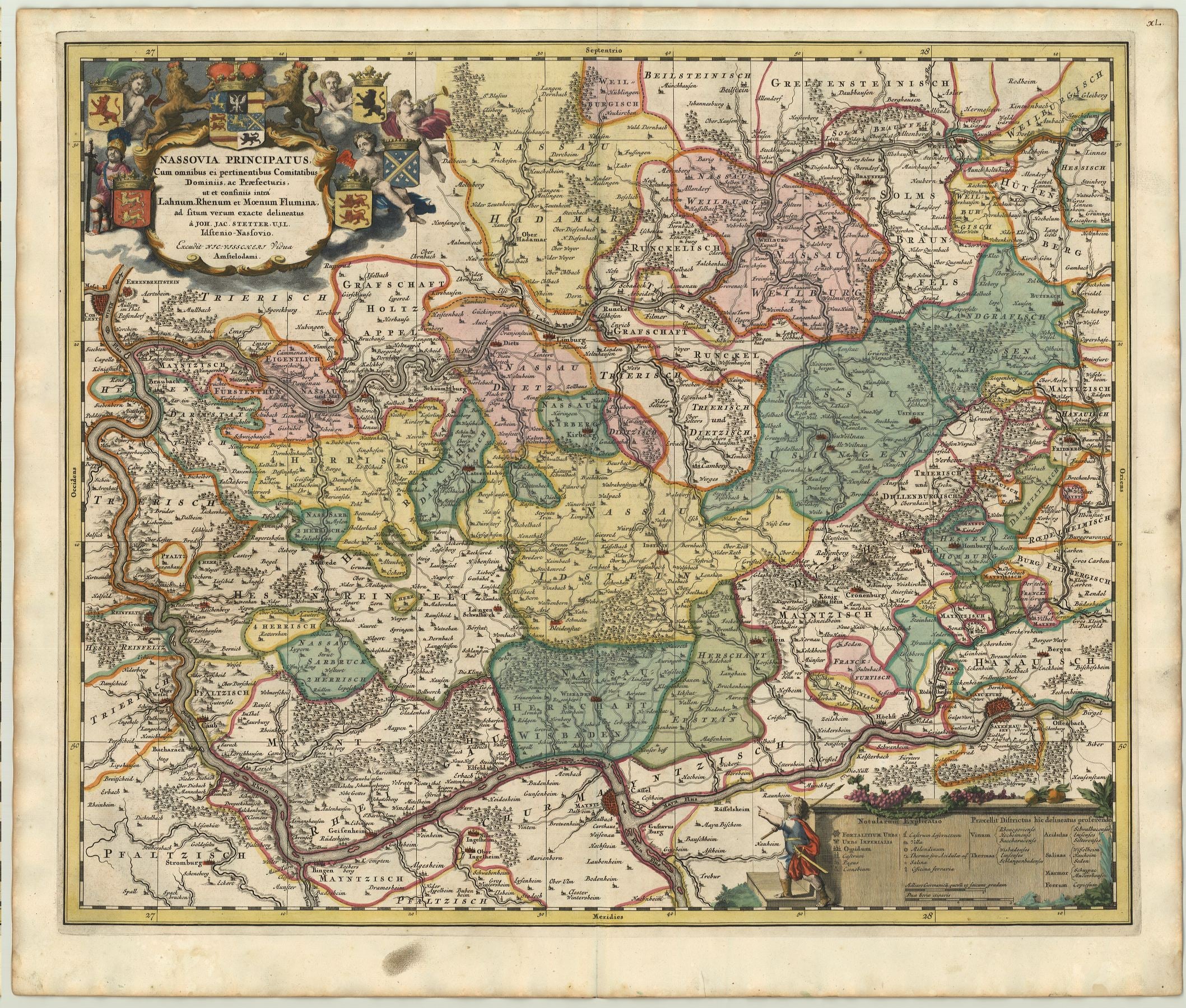 Deutschland / Nassau um das Jahr 1700 von Nicolas Visscher