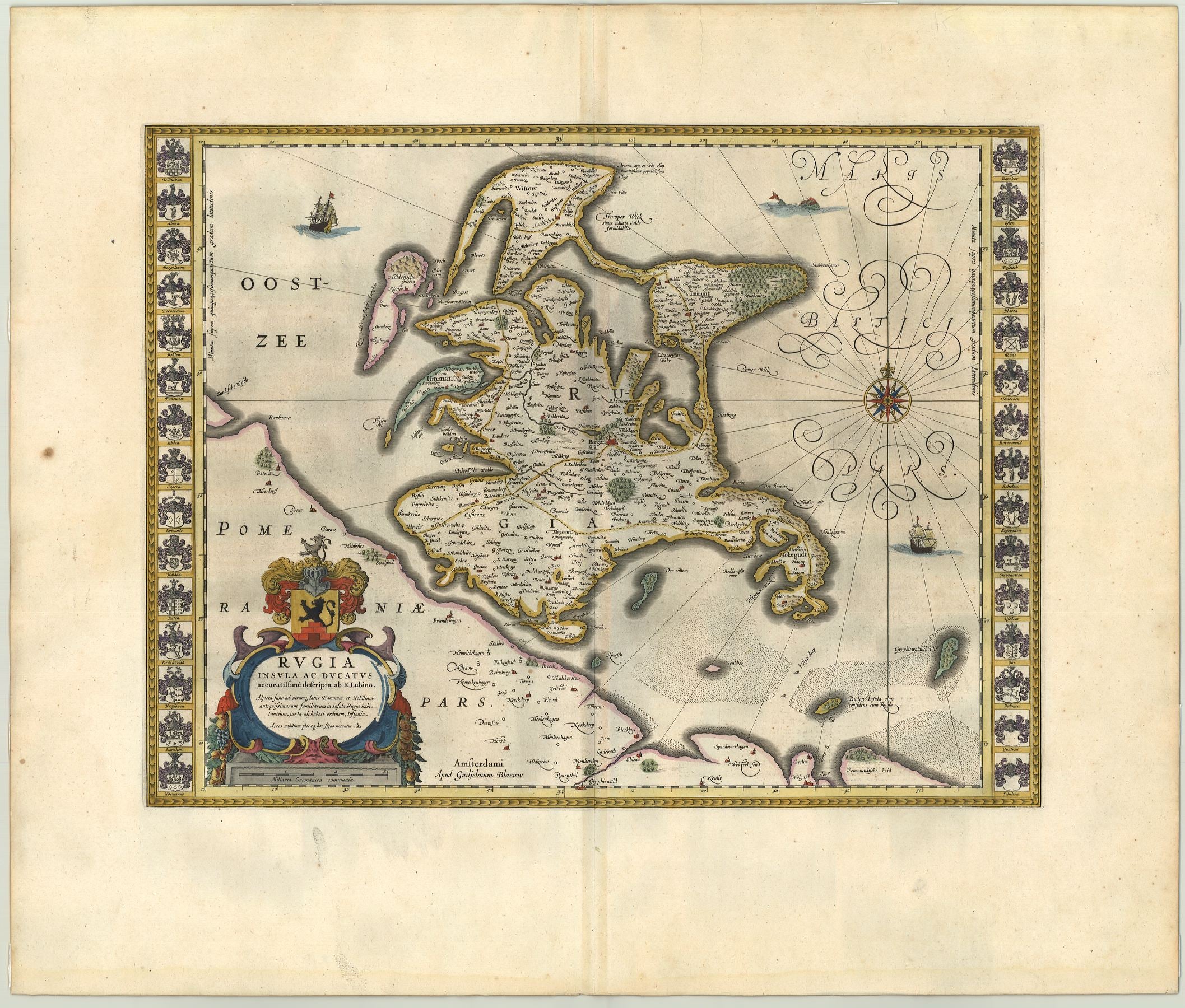 Rügen im Jahr 1644 von Willem Janszoon Blaeu