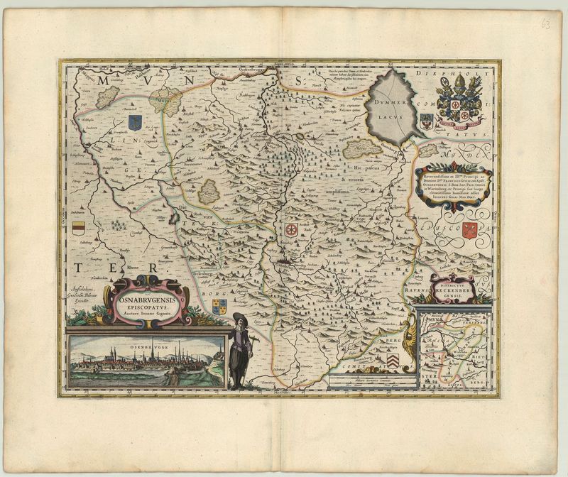 Osnabrück um das Jahr 1638 von Willem Janszoon Blaeu