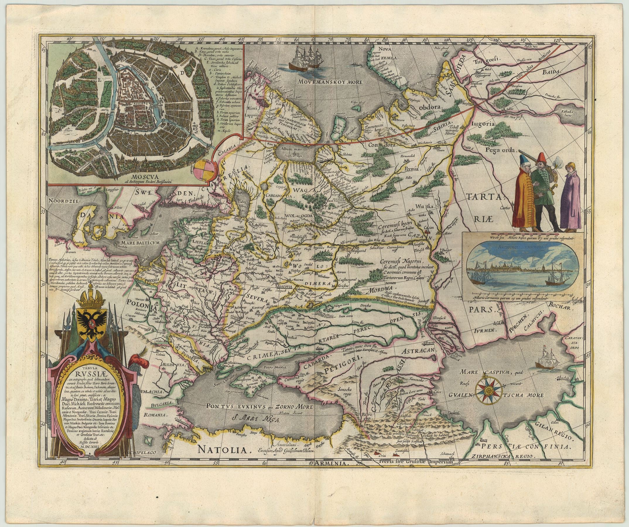 Russland ab 1643 von Willem Janszoon Blaeu