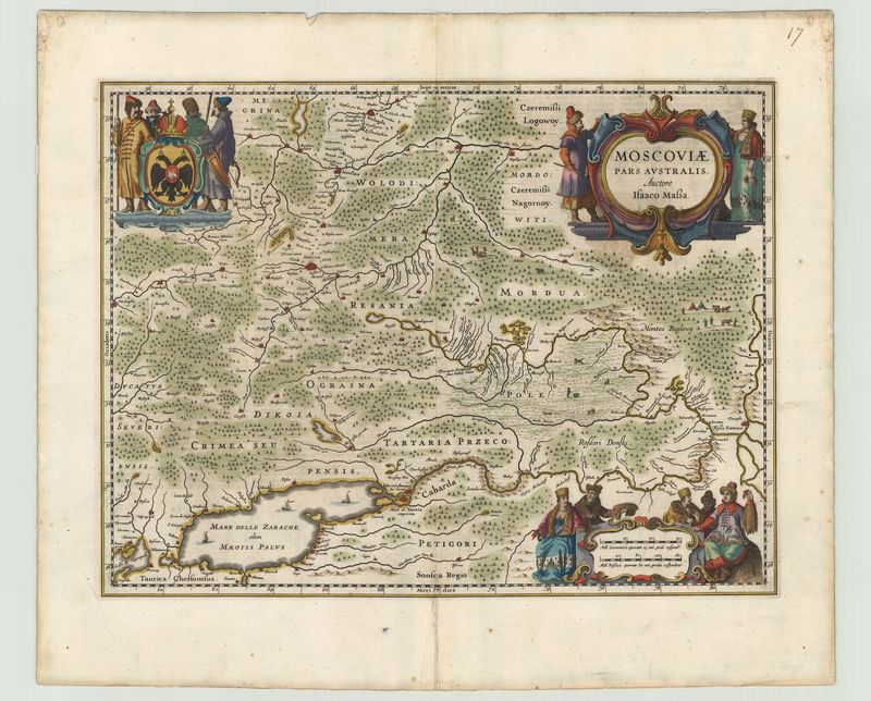 Russland und die Ukraine in der Zeit um 1645 von Jan Janssonius