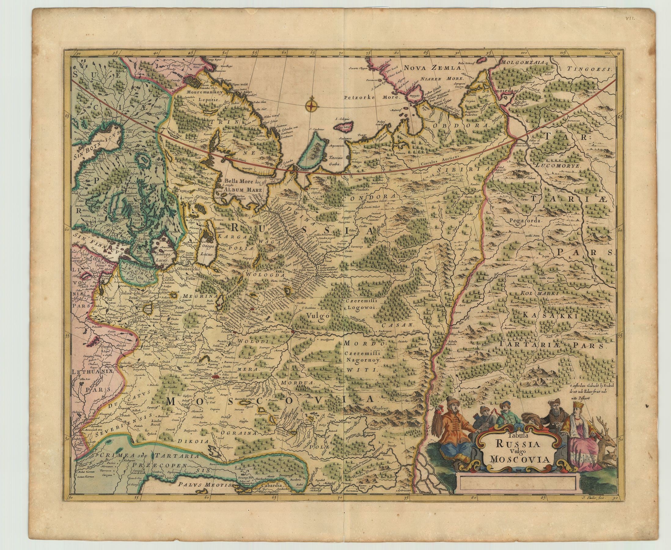 Visscher, Nicolaus: Tabula Russia Vulgo Moscovia 1700