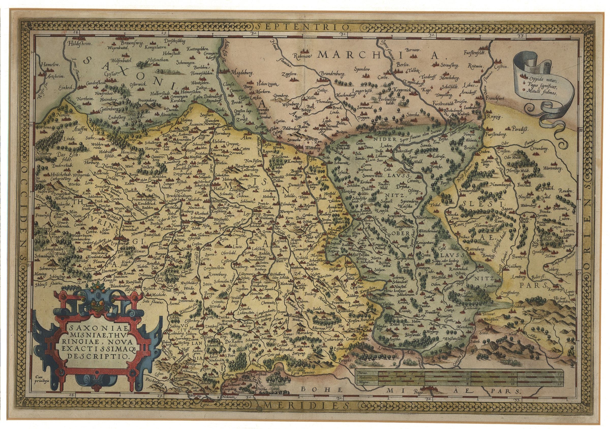 Sachsen ab 1570 von Abraham Ortelius