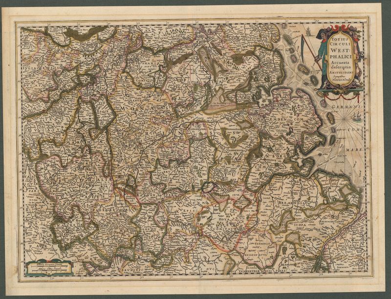 Westfalen ab 1639 von Henricus Hondius