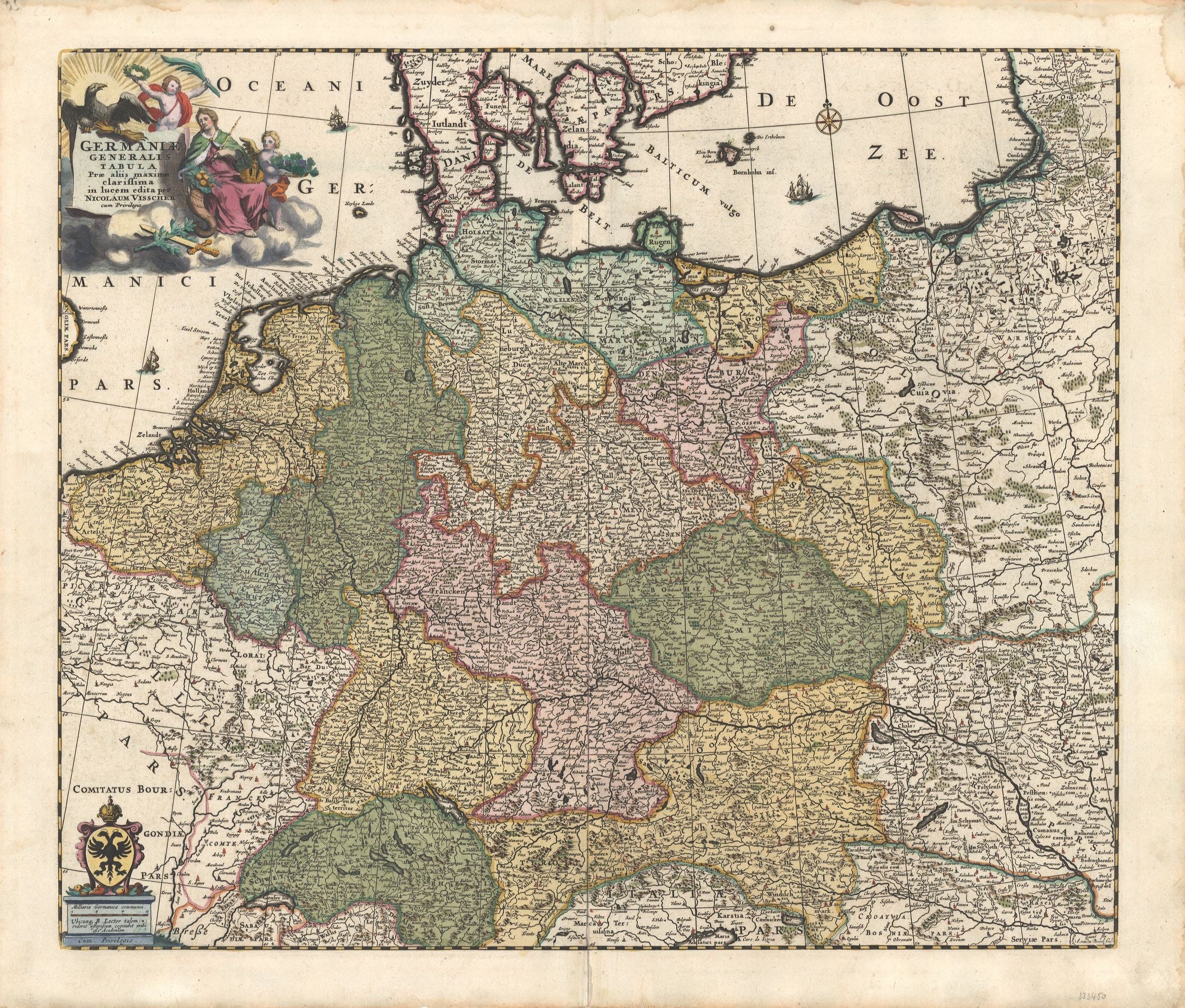 Deutschland in der Zeit um 1690 von Nicolas Visscher