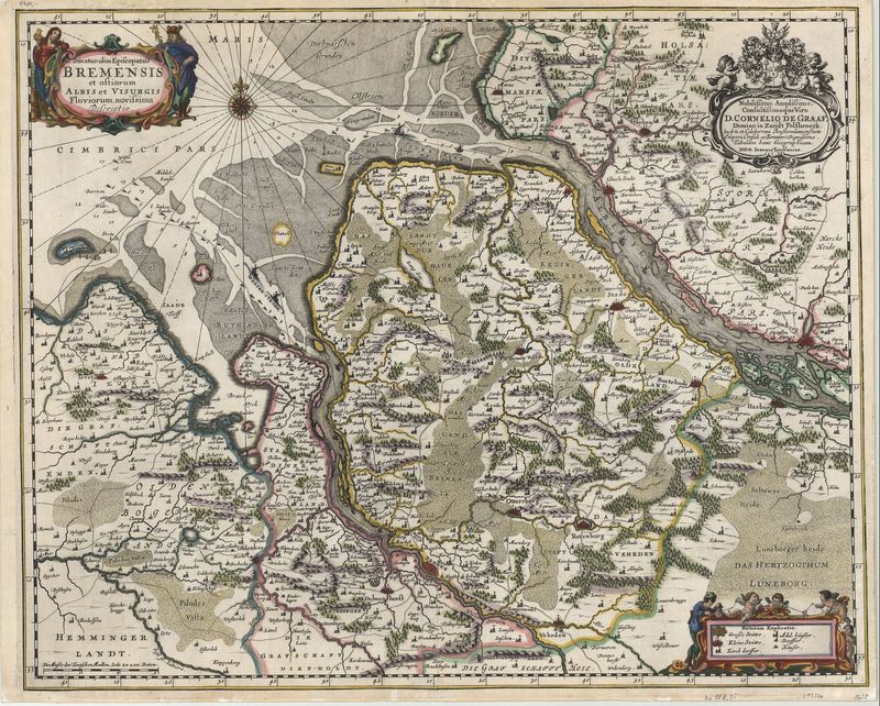 Bremen im Jahr 1658 von Johannes Janssonius
