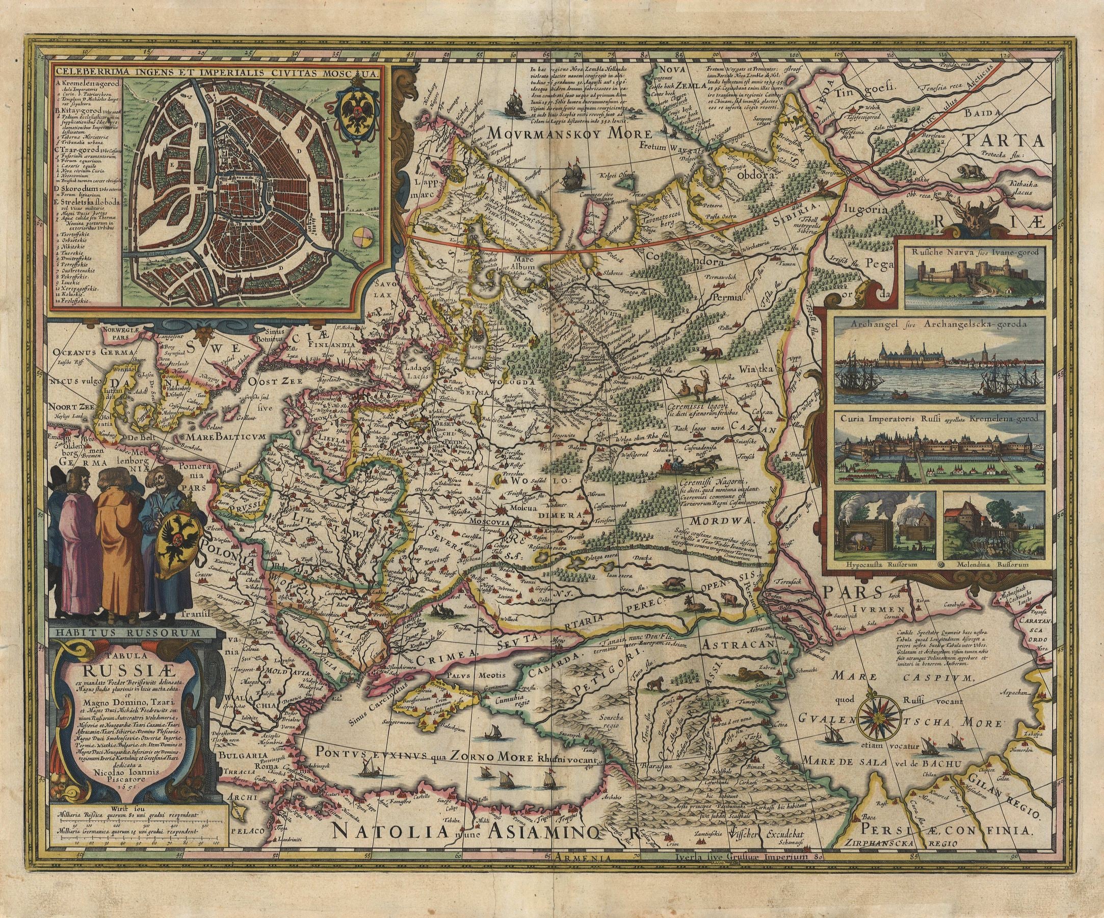 Russland ab 1656 von Nicolas Visscher