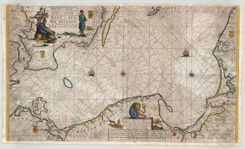 3075   Keulen, Johannes van : Nieuwe Paskaart voor een Gedeelte van de Oost-Zee.  1697