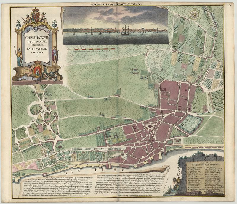R3082   anonym (J.G.Bremer?) : Grund-Riss der Stadt Altona   1770