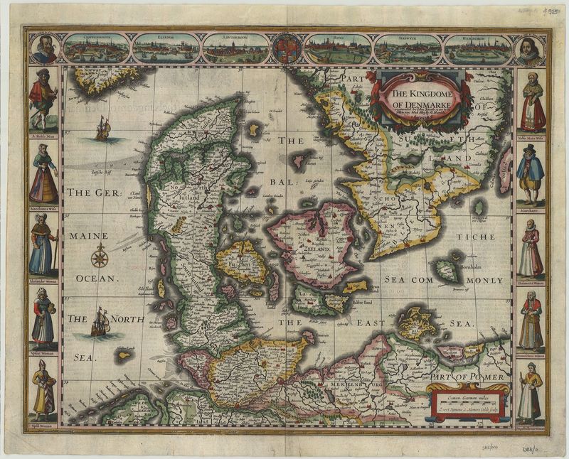 Dänemark im Jahr 1626 von John Speed