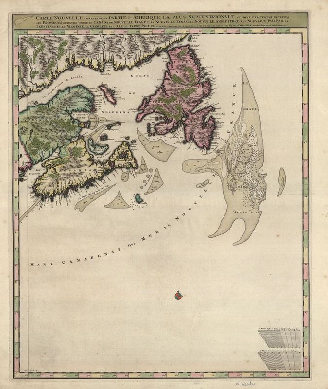 Kanada um das Jahr 1680 von Nicolaus Visscher