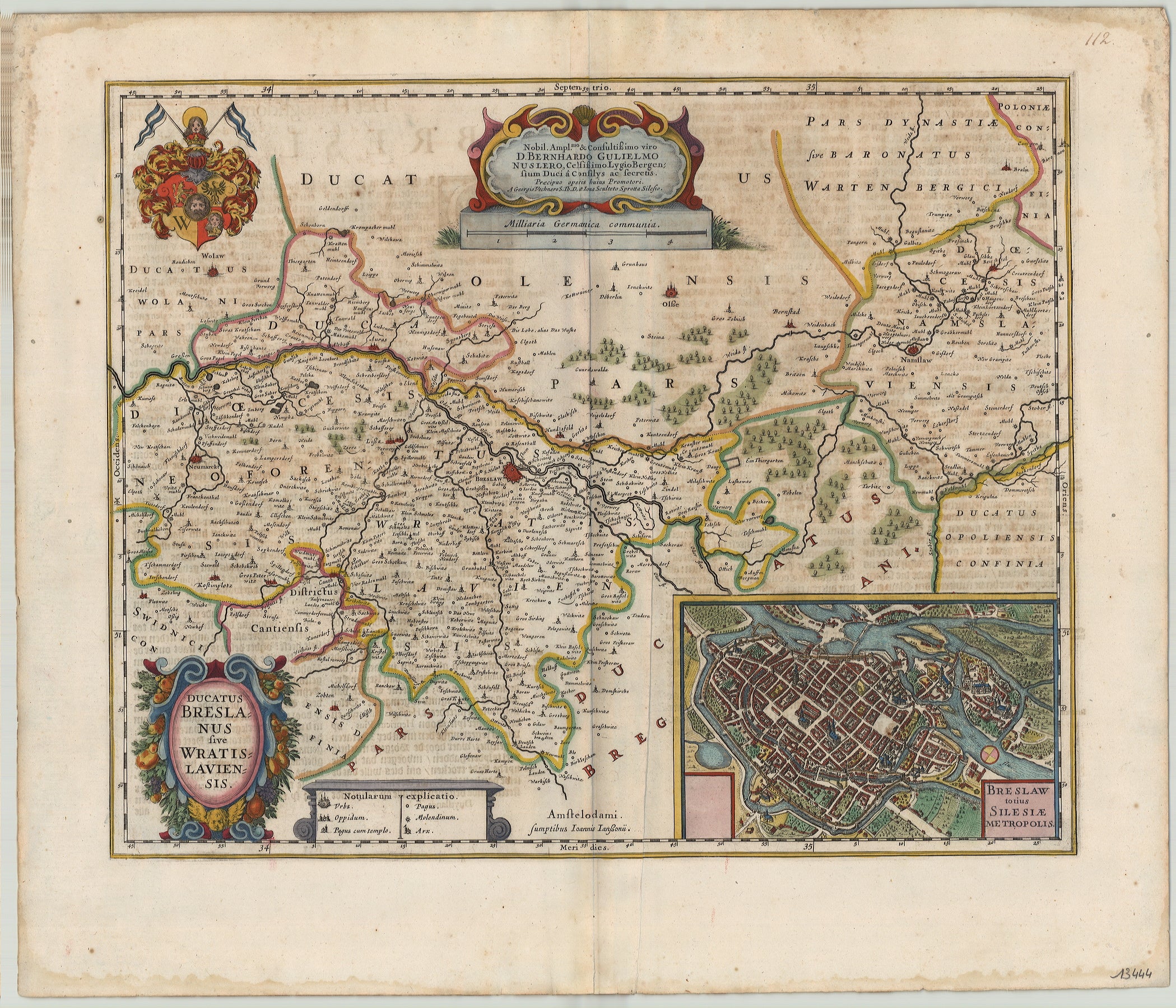 Schlesien / Breslau im Jahr 1658 von Johannes Janssonius