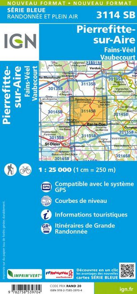 Champagne Nord 1:25.000 - Topographische Karte Frankreich