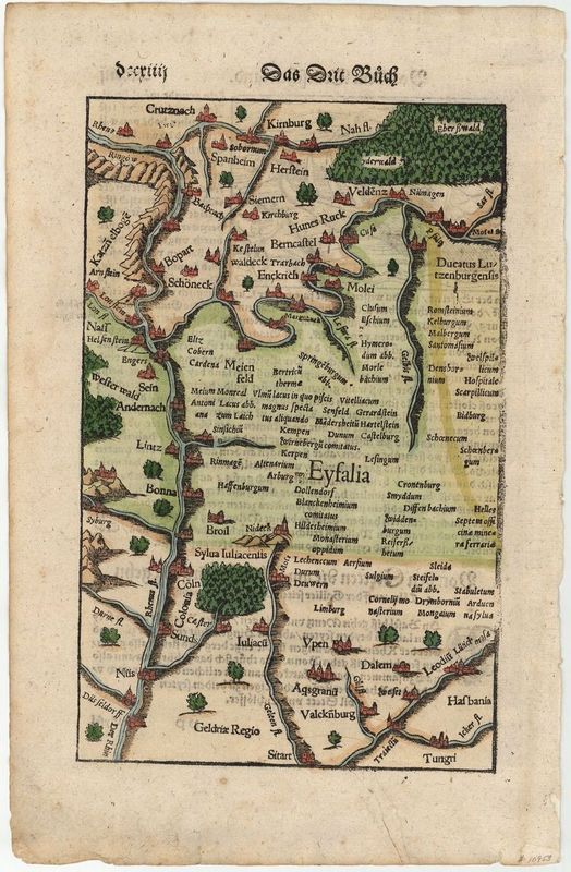 Eifel in der Zeit um 1557 von Sebastian Münster