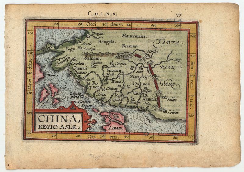 China im Jahr 1601 von Abraham Ortelius
