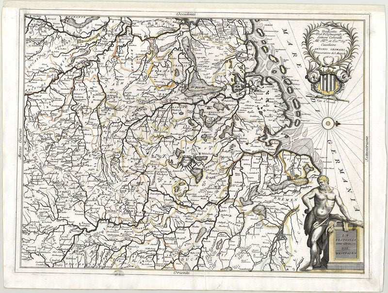 Westfalen in der Zeit um 1691 von Vincenzo Maria Coronelli