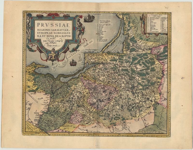 R3150   Ortelius, Abraham : Prussia Regionis Sarmantiae Europae Nobiliss. Vera et Nova Descriptio   1584