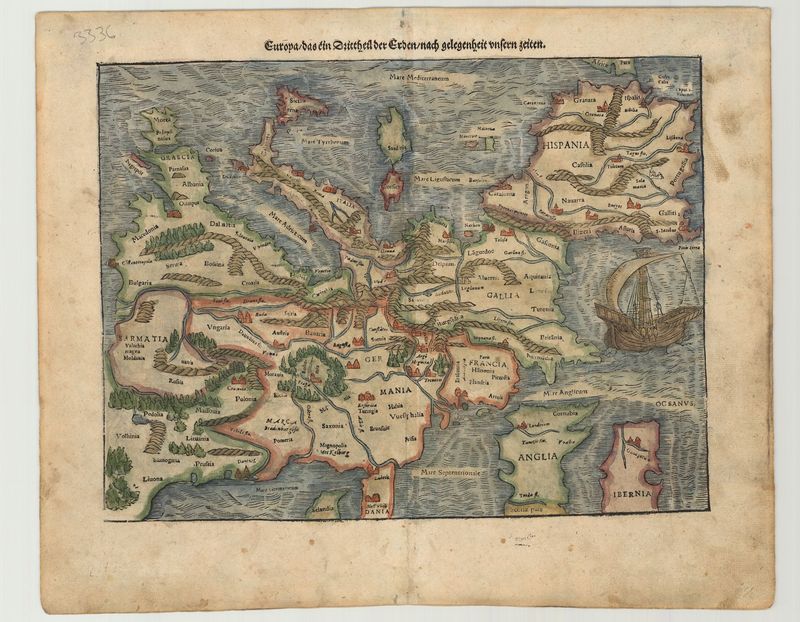 Europa im Jahr 1540 von Sebastian Münster