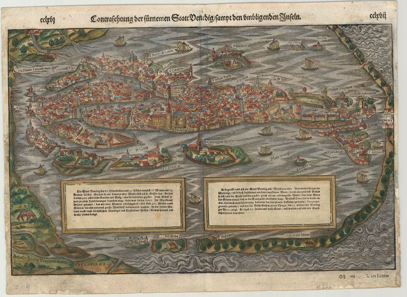 R3174   Münster, Sebastian : Contrafehtung der fürnemen Statt Venedig / sampt den umbligenden Inseln   1548