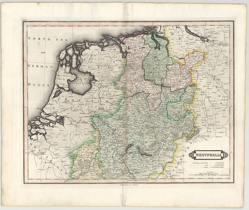 Westfalen in der Zeit um 1845 von William Lizars